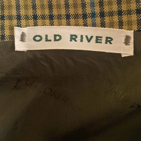 OLD RIVER OVERSIZED unisex Houndstooth Wool Green Blazer Made in France Size 42 - Picture 10 of 17